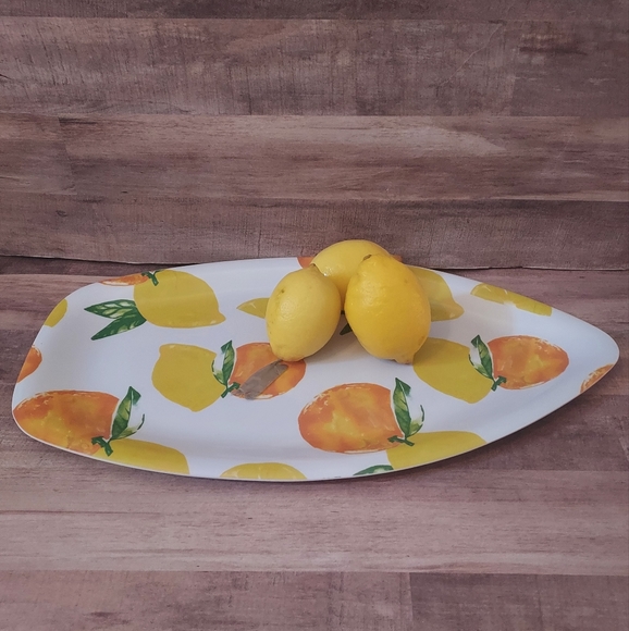 🍋 Lemons Oranges Fruit & Vegetable Kitchen Plate Tray Serving Platter NEW 🍋 - Picture 1 of 6